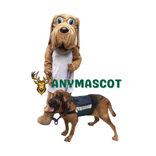 Superb Bloodhound Dog Mascot Costume