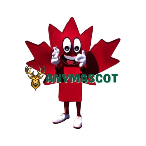 Happy Lightweight Maple Leaf Mascot Costume