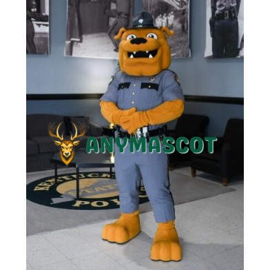 Power Police Bulldog Mascot Costume