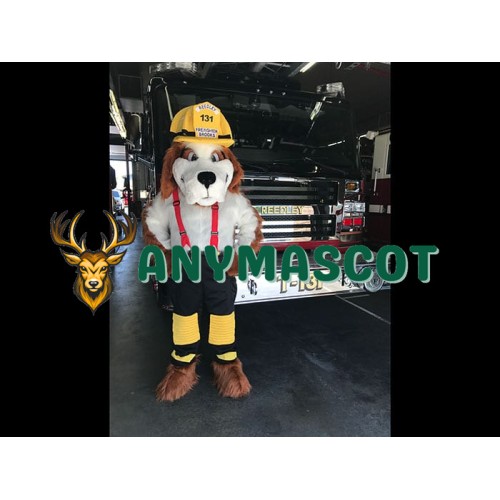 Lovely Fire Dog Mascot Costume