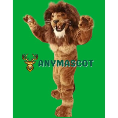 Power Muscular Realistic Lion Mascot Costume