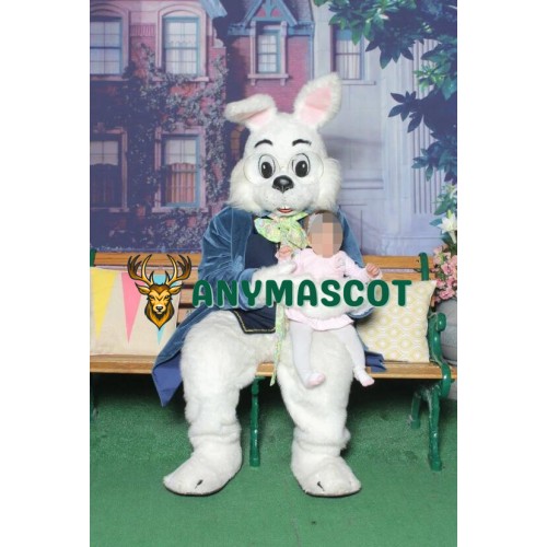 Superb Friendly Realistic Easter Bunny Mascot Costume
