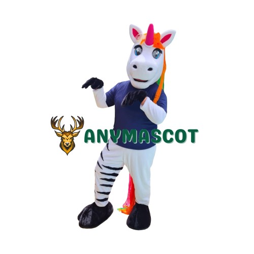 Zebra Unicorn Mascot Costume