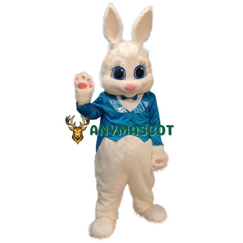 Friendly Lightweight White Bunny Mascot Costume