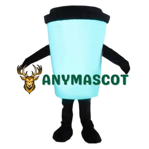 Blue Coffee Cup Mascot Costume