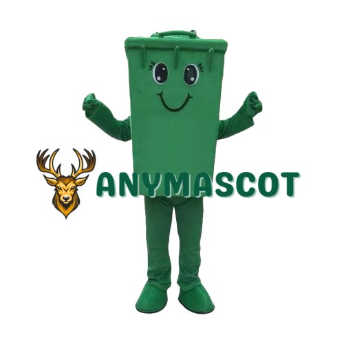 Green Recycle Trash Can Mascot Costume