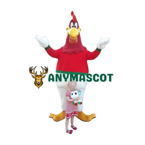 Friendly Lightweight Rooster Mascot Costume