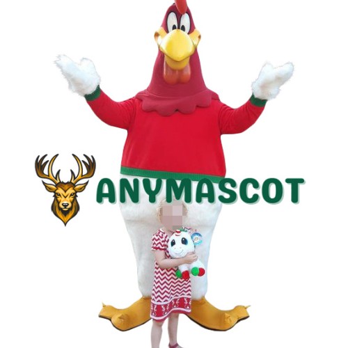 Friendly Lightweight Rooster Mascot Costume