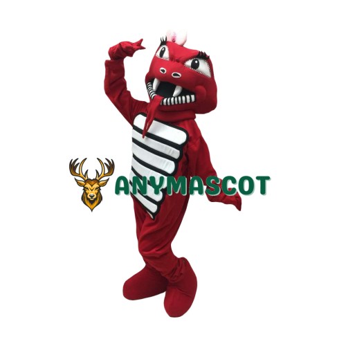 Realistic Red Cobra Mascot Costume