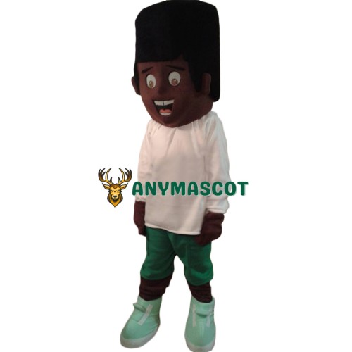 Happy African American Mascot Costume