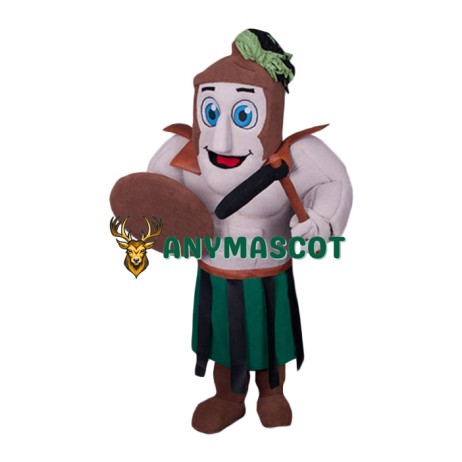Smiling Lightweight Warrior Mascot Costume
