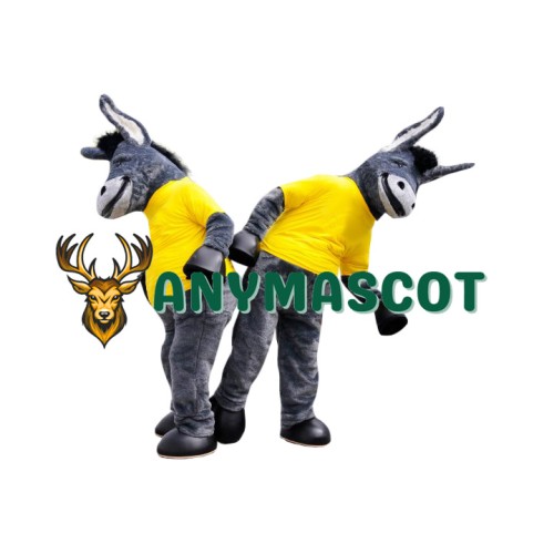 Friendly Realistic Donkey Mascot Costume
