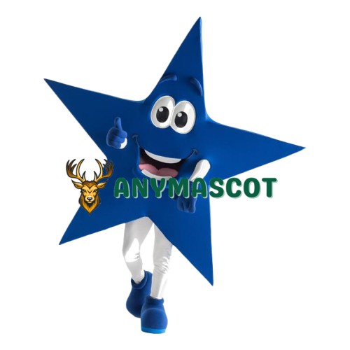 Happy Lightweight Blue Star Mascot Costume