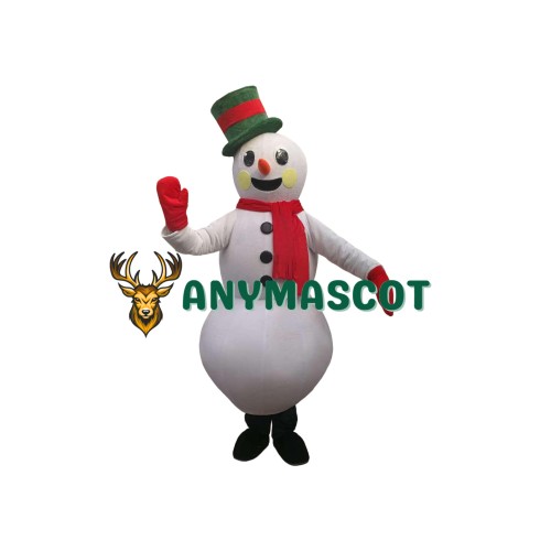 Affordable Red Hat Snowman Mascot Costume
