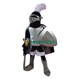 Power Black Silver Mascot Costume