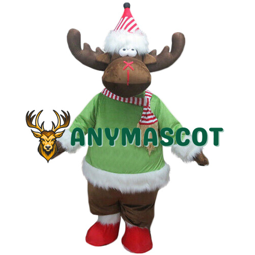 Realistic Xmas Reindeer Mascot Costume