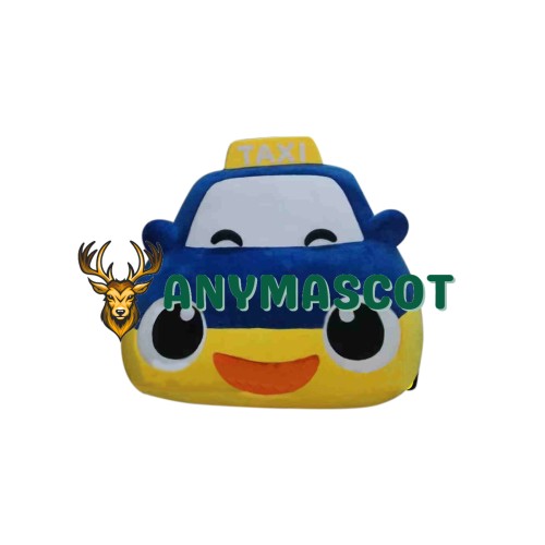 Blue Taxi Car Mascot Costume