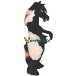 White & Black Horse Mascot Costume