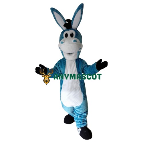 Blue Donkey Mascot Costume