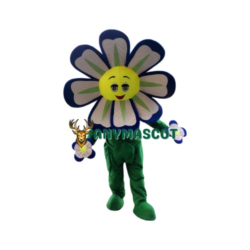 Blue Flower Mascot Costume