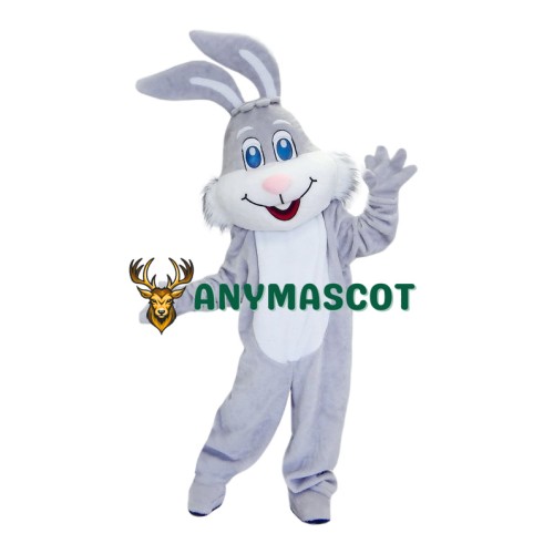 Superb Grey Bunny Mascot Costume