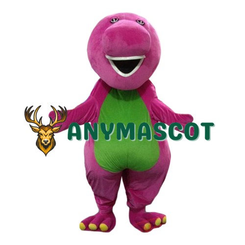 Cute Barney Dinosaur Mascot Costume