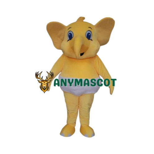 Affordable Little Elephant with Diaper Mascot Costume