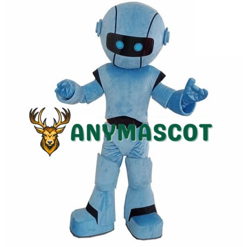 Blue Robot Mascot Costume