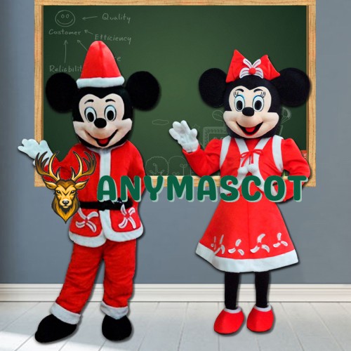Christmas Mickey & Minnie Mascot Costume
