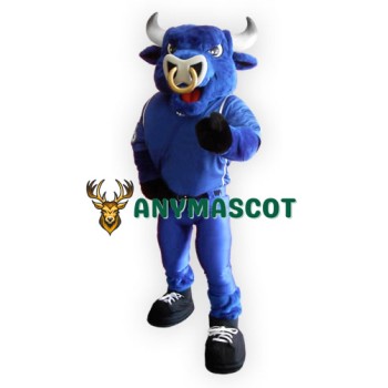Superb Blue Bull Mascot Costume