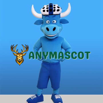 Lovely Blue Bull Mascot Costume