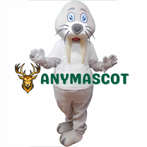 Gray Walrus Mascot Costume