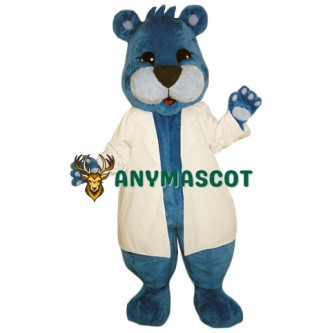Doctor Blue Bear Mascot Costume