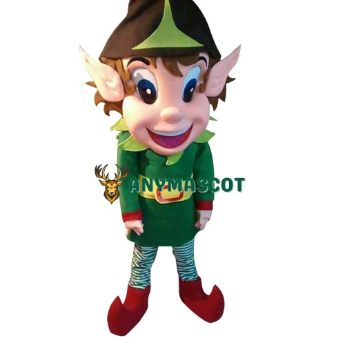 Christmas Elf Santa Claus Helper Mascot Costume