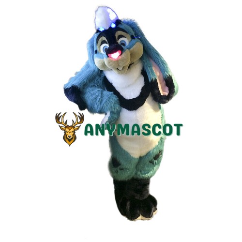 Superb Blue Rabbit Mascot Costume