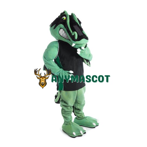 Sport Green Gator Mascot Costume