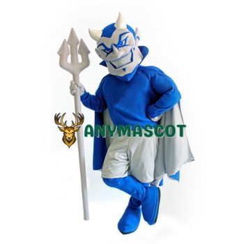 Superb Lightweight Blue Devil Mascot Costume