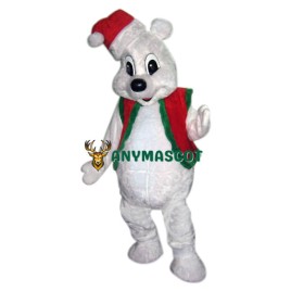 Lovely Christmas Polar Bear Mascot Costume
