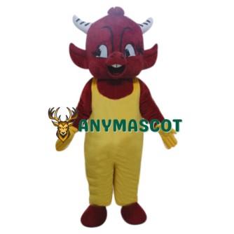 Red Devil Boy Mascot Costume