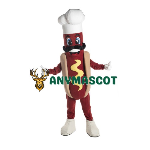 Chef Hot Dog Mascot Costume