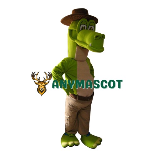 Superb Green Alligator Mascot Costume