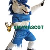 White & Blue Horse Mascot Costume
