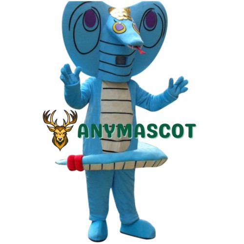 Affordable Blue Snake Mascot Costume