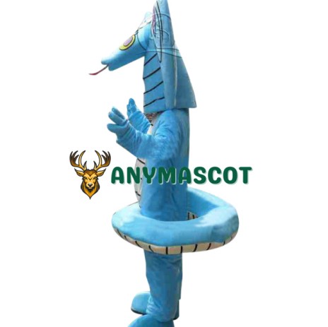 Affordable Blue Snake Mascot Costume