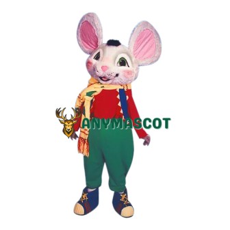 Christmas Pink Mouse Mascot Costume
