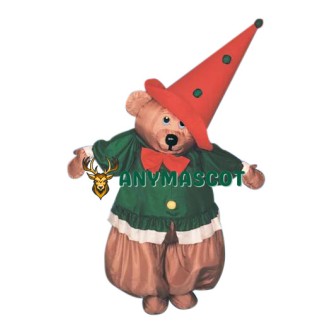 Happy Christmas Clown Bear Mascot Costume