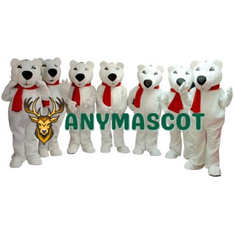 Superb Christmas Polar Bear Mascot Costume