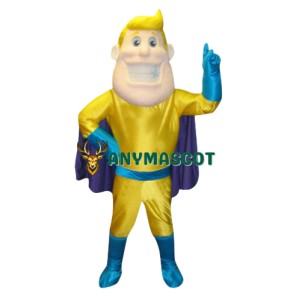 Super Man Hero Mascot Costume