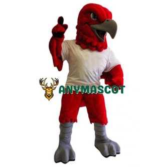 Superb Fierce Red Eagle Mascot Costume