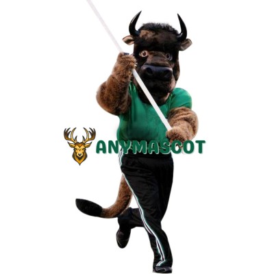 Superb Sport Buffalo Mascot Costume